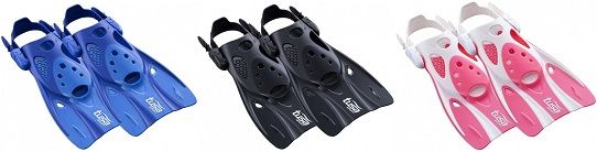 Три цвета коротких ласт TUSA SPORT UF 0103