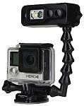 Ajyfhm Sidekick установлен на камеру GoPro на гибкую штангу с адаптером